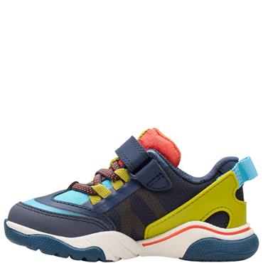 CLARKS KIDS STRAP TRAINER - NAVY MULTI